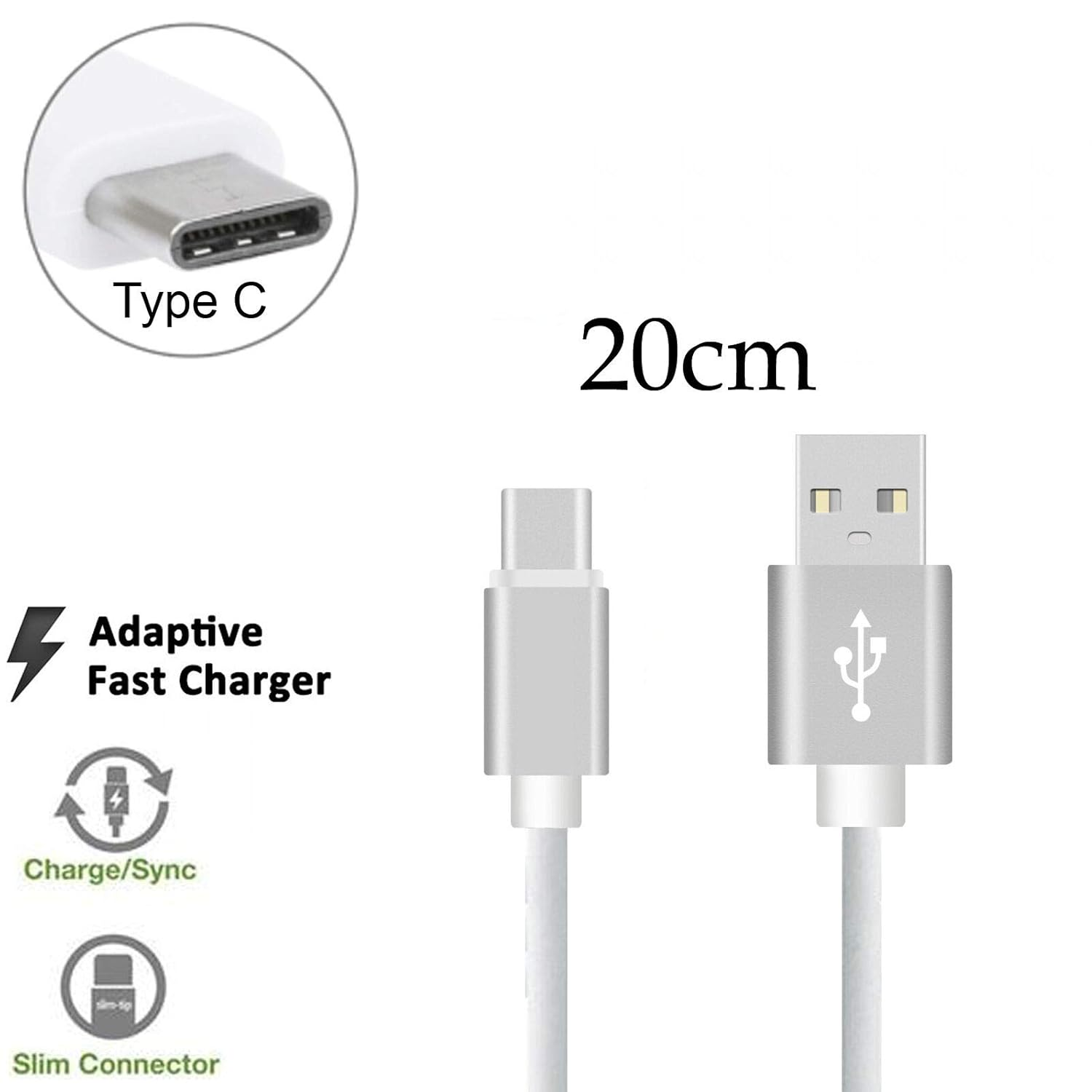Type-C Fast Data Charger USB Cable Cord for Kindle Paperwhite 6.8'' 11Th Gen (20 Cm) image number 1