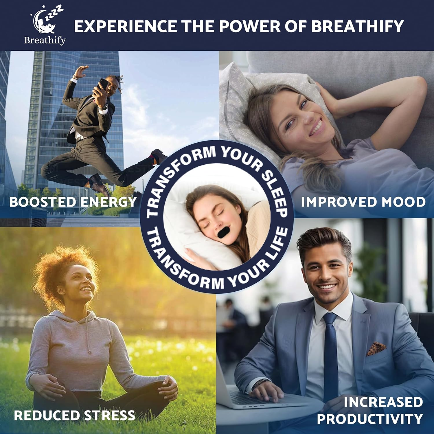 Mouth Tape for Sleeping - anti Snoring Devices, Mouth Tape for Snoring Reduction (32 PACK) - Sleep Tape, Hypoallergenic Sleep Strips, Medical-Grade Adhesive, Ultimate anti Snoring & Snoring Reduction Sleep Aid - Breathify image number 5