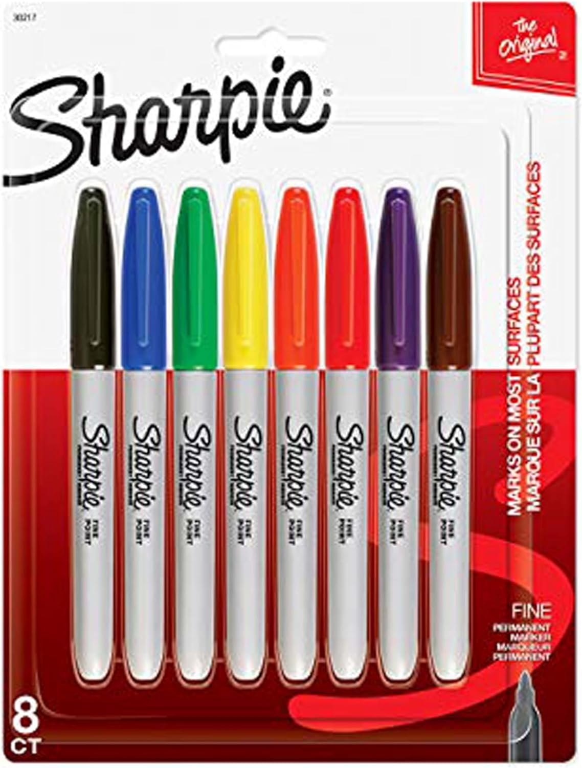 SHARPIE 30217PP Permanent Markers, Fine Point, Assorted Colours, 8 Count image number 6