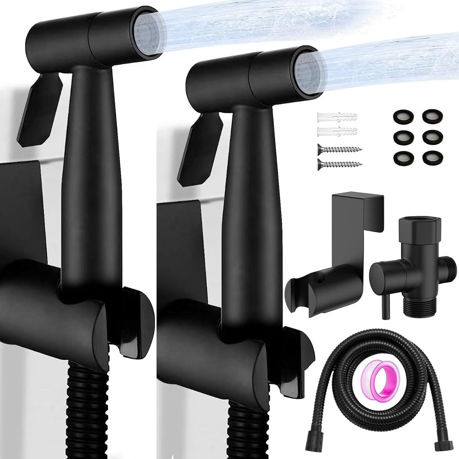 Handheld Toilet Bidet Sprayer for Jet Spray Variable Spray Pressure with Bidet Hose for Feminine Wash Muslim Shower Stainless Steel Bathroom Jet Sprayer Kit for Baby Cloth Diaper Washer