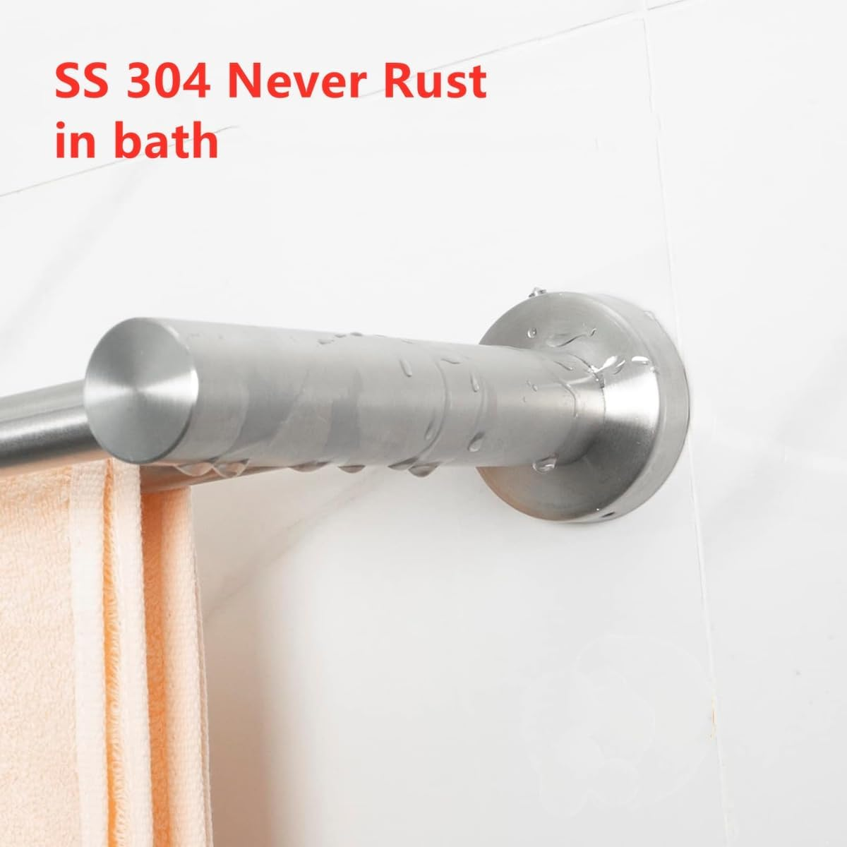 Frafuo Adjustable 40 to 70 Cm Double Bath Towel Bar for Bathroom SUS304 Stainless Steel Towel Holder-Wall Mount with Screws Towel Bar-Retractable Towel Bar Rod Rack Hotel Style(Polish) image number 6