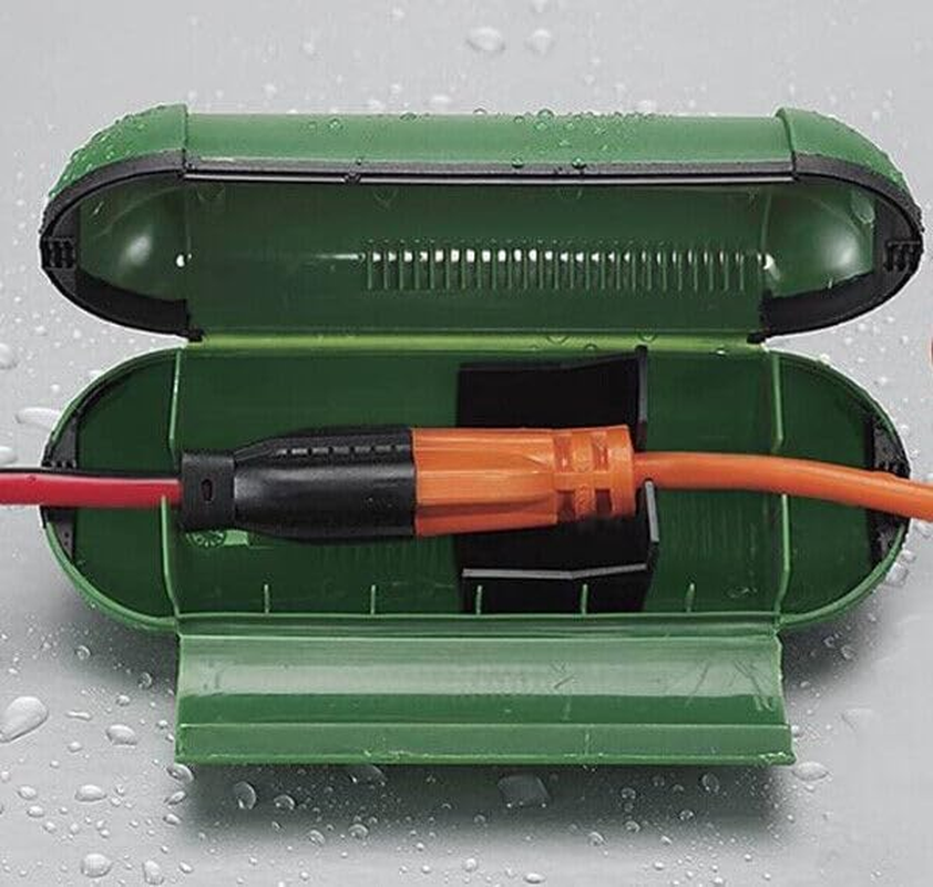 Leona Co Outdoor Extension Cord Safety Cover, Weatherproof Electrical Connection Box to Protect Outdoor Outlet, Plug, Socket, Christmas Holiday Decoration Light