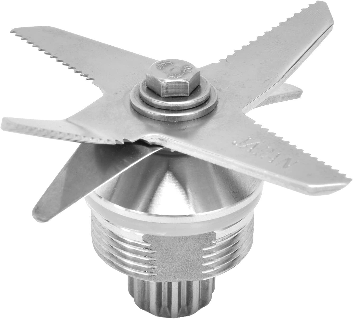 Blender Blade Assembly, Premium Stainless Steel Blender Replacement Parts, 6 Fins Juicer Extractor Blade Compatible with Vitamix & Biolomix Blender Standard Containers