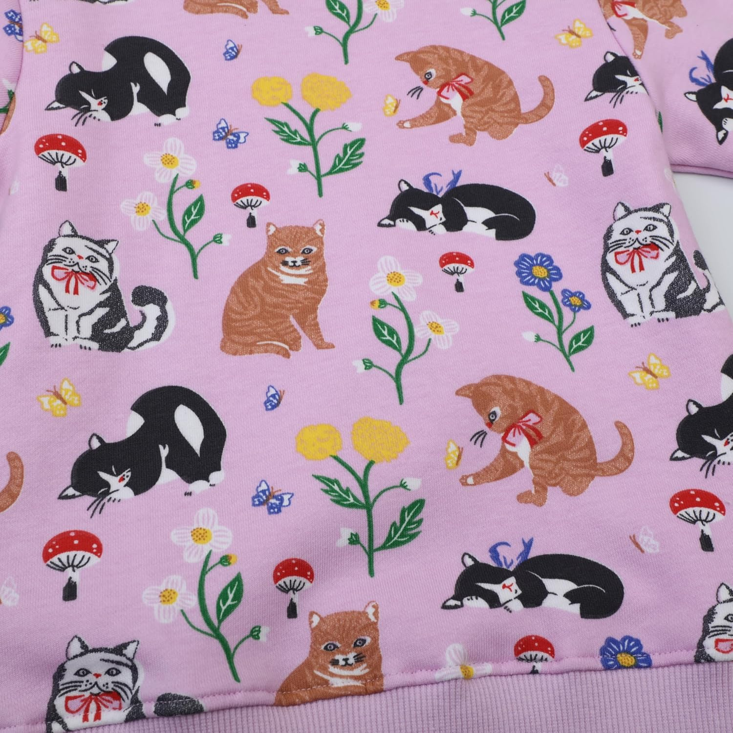 YAGATA Toddler Sweatshirt Girls Long Sleeve Shirts Casual Kids Cotton Graphic Fall Winter Pullover Tee Tops Blouse image number 3