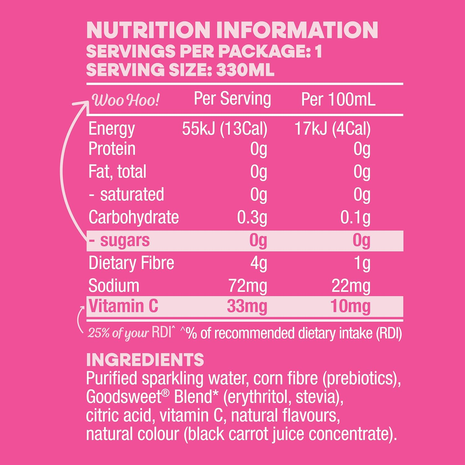 Nexba Better Soda &ndash; Creaming Soda &ndash; All Natural Sugar Free &ndash; 24 X 330Ml Cans image number 3