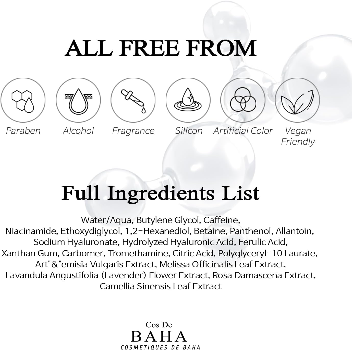 Cos De BAHA CN Serum &ndash; Caffeine 10% + Niacinamide 10% + Hyaluronic Acid | Lightweight Hydration for Balanced Skin | 30Ml image number 5