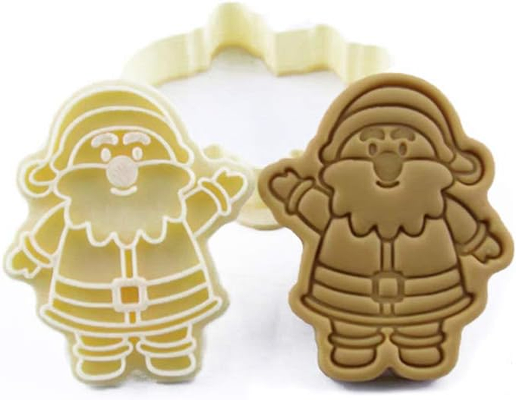 Christmas Santa Claus Shape 3D Biscuit Cookie Cutters Mold Pressable Biscuit Cookie Stamped Embossed Kitchen Baking Pastry Bakeware Tool-17 image number 2