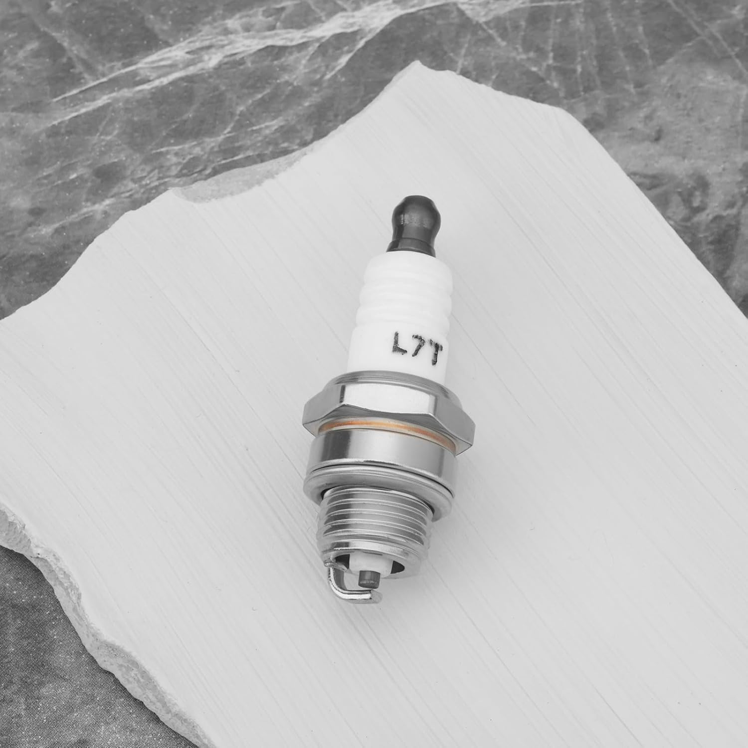 LT Easiyl 2Pcs Lawnmower Spark Plug Replacement Part 577484001 HQT-1 Suitable for Gasoline Chain Saw Hedge Trimmer Compatible with Husqvarna BPM7RA image number 3