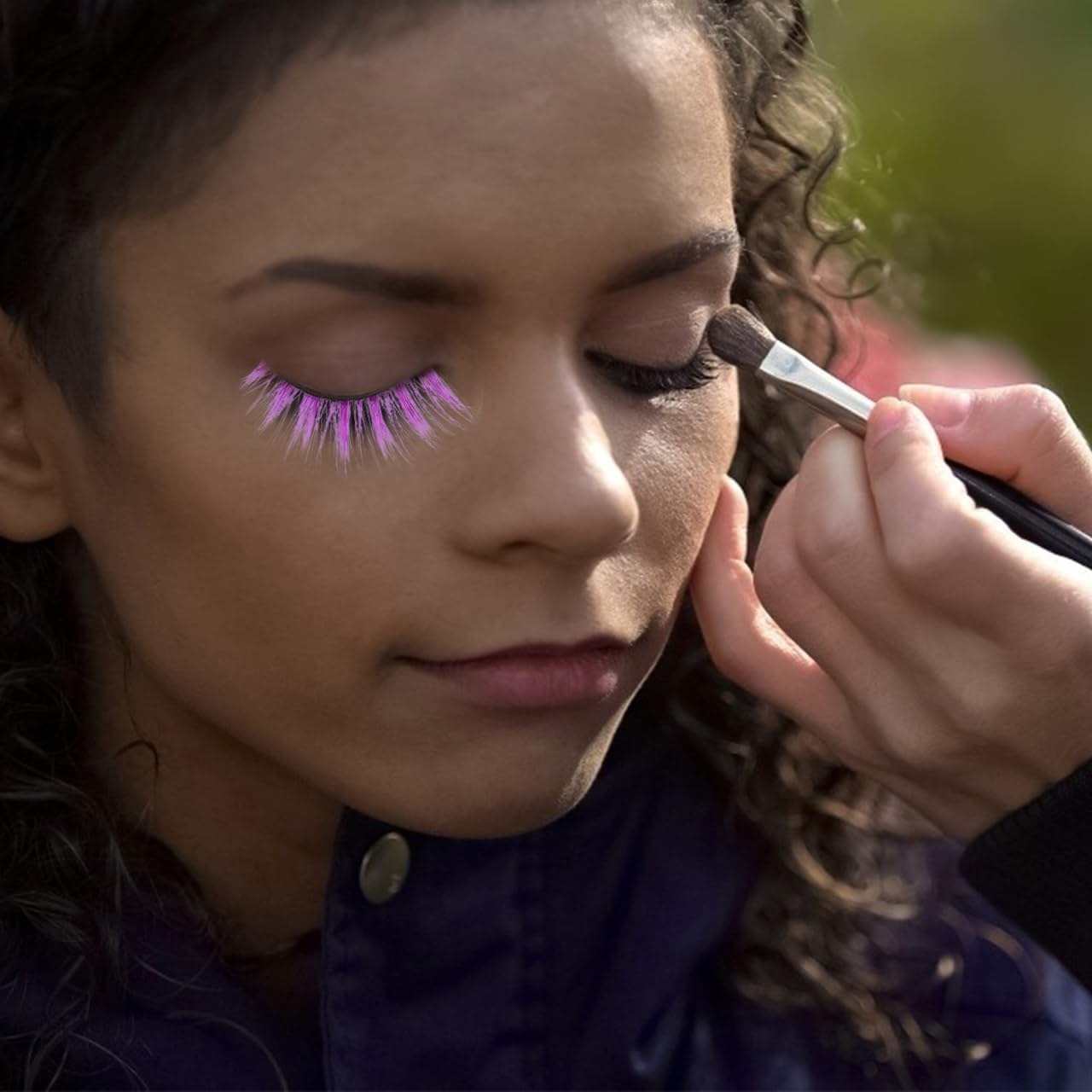 3D False Eyelashes - Assorted Color Fiber Makeup Lashes for Halloween Cosplay and Daily Wear Thick Volume Comfortable Fit image number 6