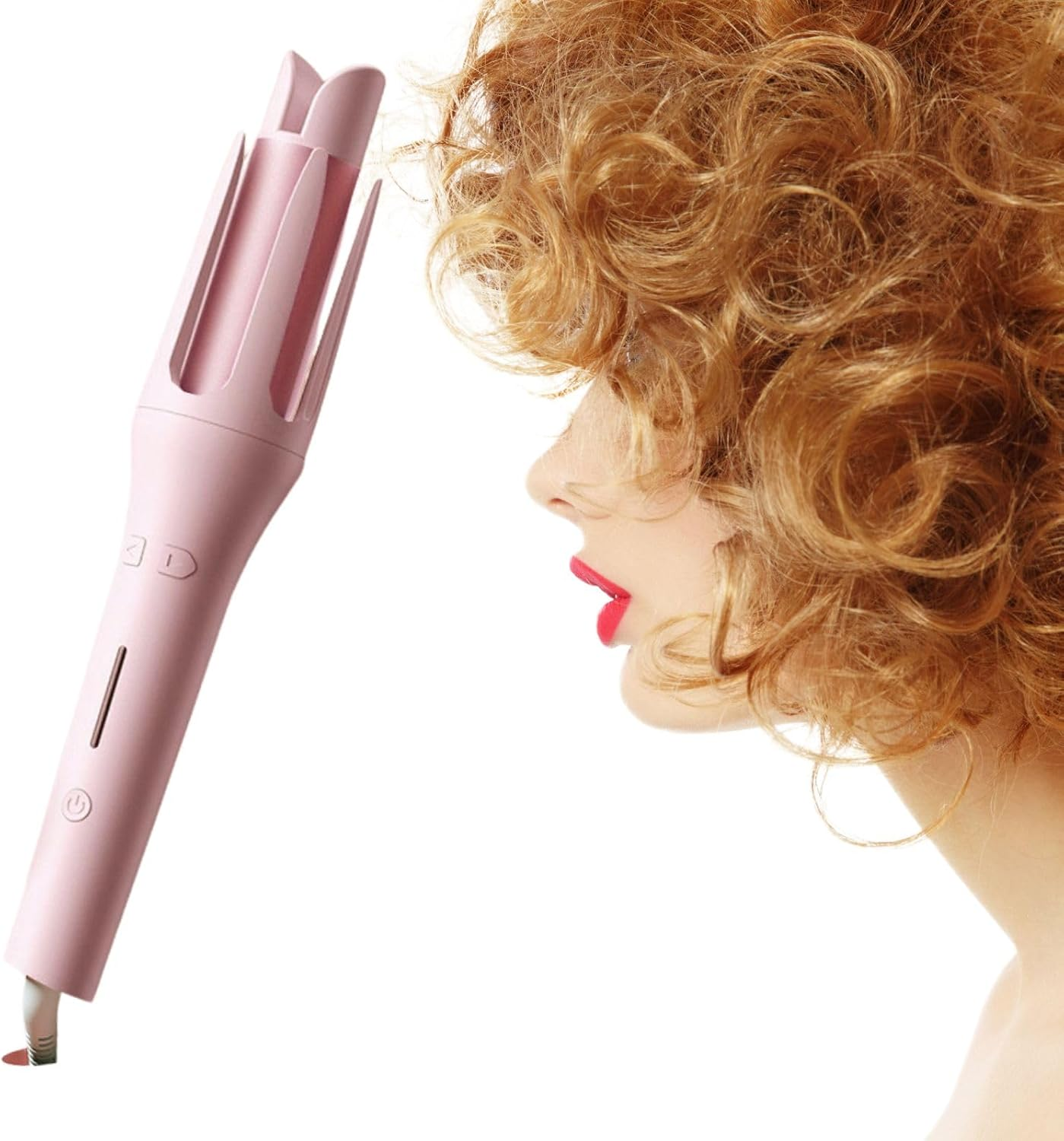 Seemee Hair Curler,See Mee Curling Iron,Automatic Curling Iron,Hair Curler Automatic Rotating,Automatic Hair Curling Iron,Hair Curler with 4 Temperatures Adjustable,Long Hair,Anti-Scald (Purple)