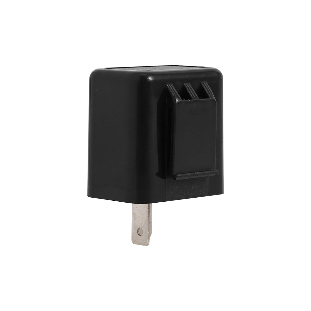 Adjustable Speed, LED Flasher Relay 2-Pin for Motorcycle Turn Signal Indicator Flasher Relay, Eliminate Cutting Wires (Black) image number 4
