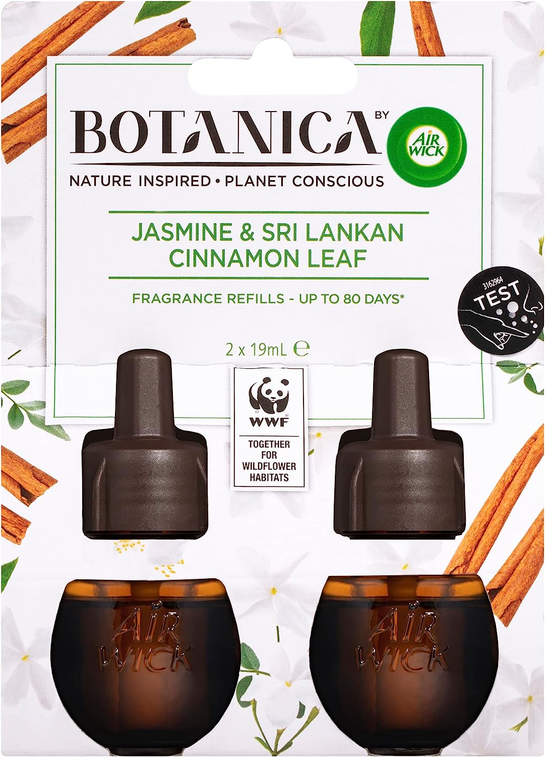 Botanica Jasmine and Sri Lankan Cinnamon Leaf Fragrance Refill 19 Ml (Pack of 2)