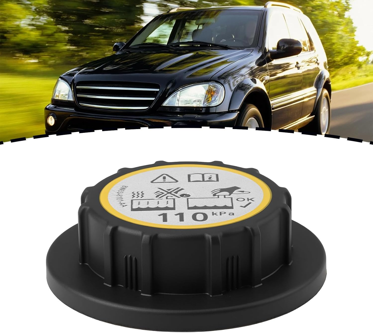 Car Coolant Reservoir Cap A1635000006 Compatible with Mercedes-Benz W163 image number 3