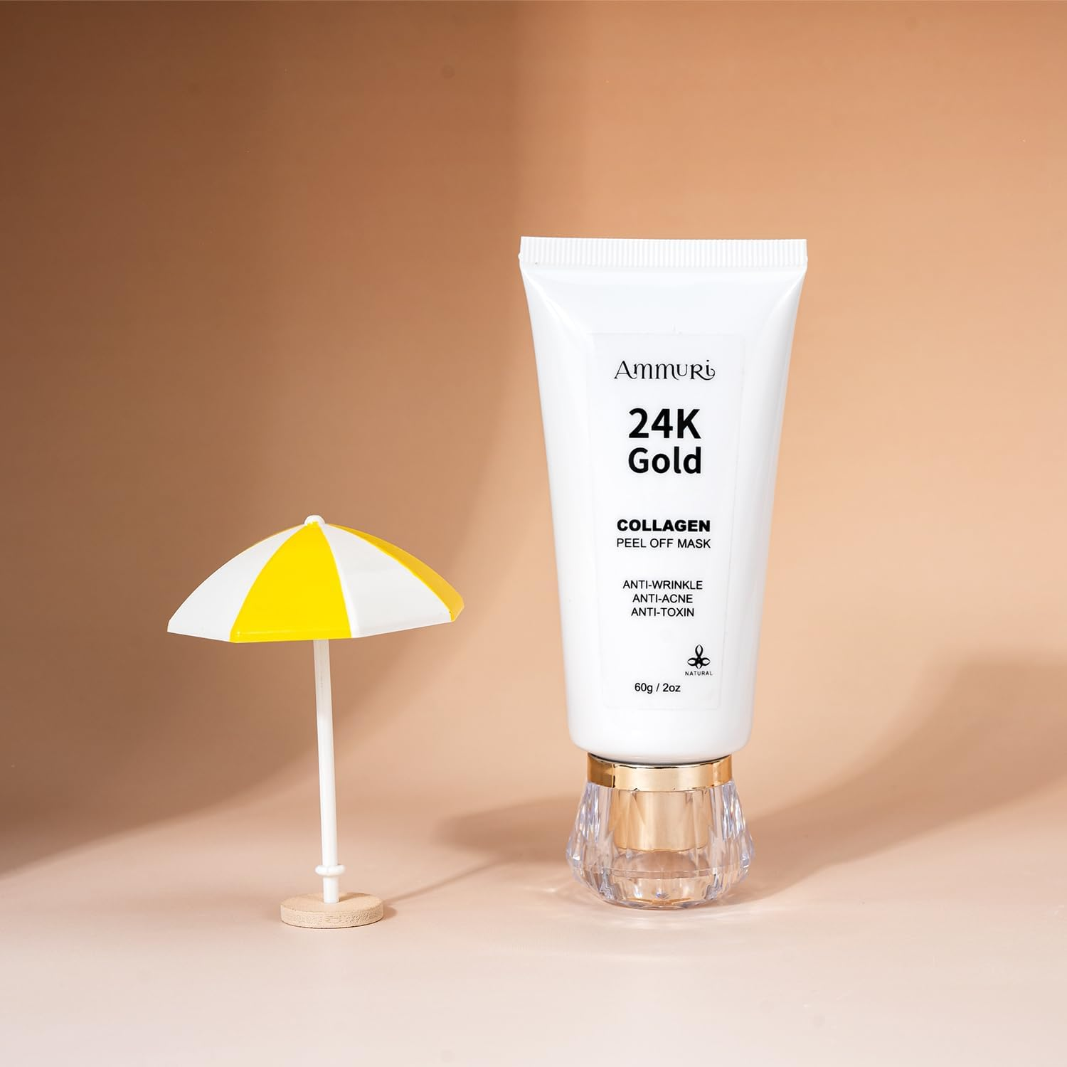 Ammuri 24K Gold Face Mask with Vitamin C, Hyaluronic Acid & Niacinamide - Collagen Boosting Eye Mask, under Eye Patches, Collagen Face Mask for Hydration & Anti-Aging image number 3