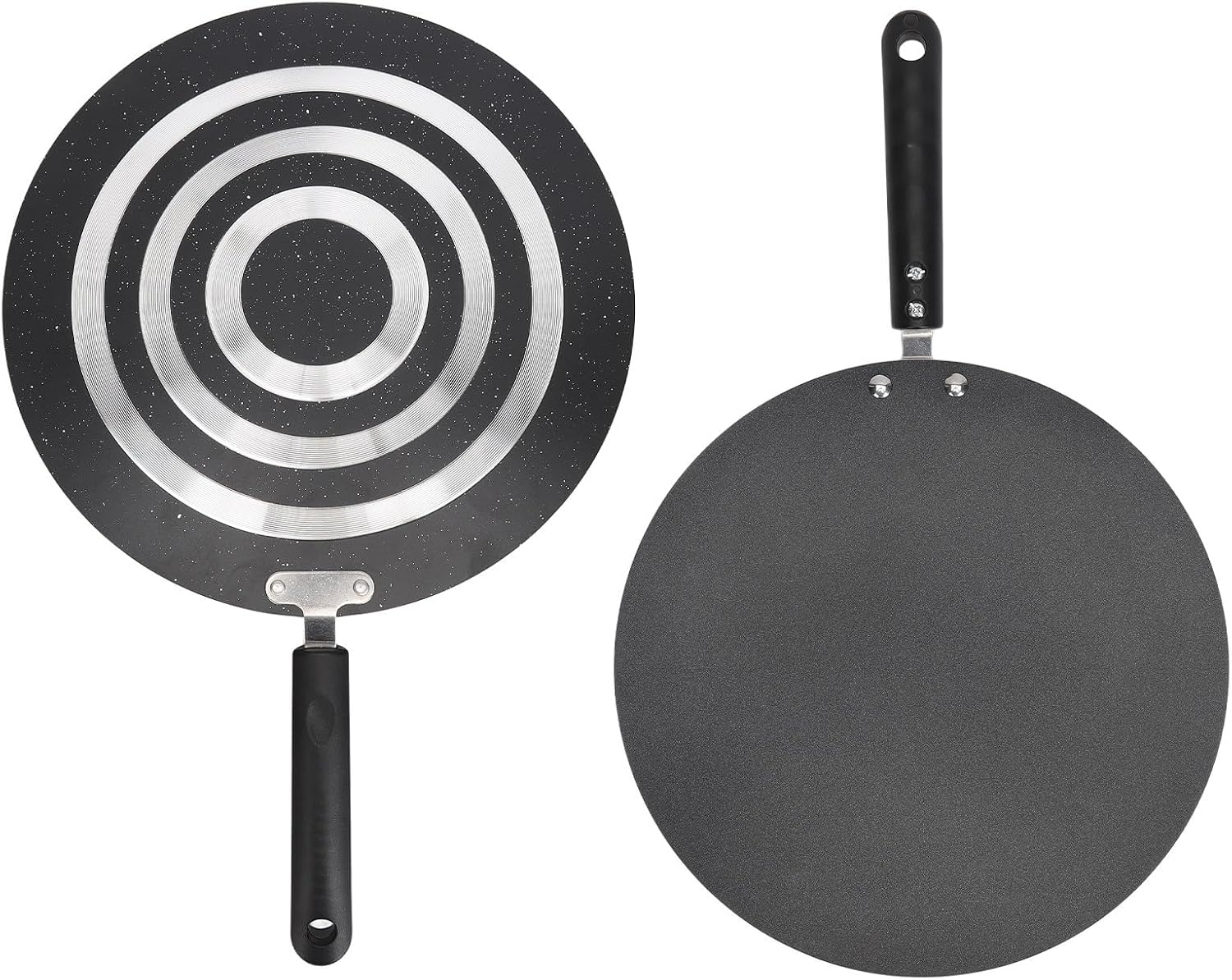 Nonstick Crepe Pan, 30Cm Comales Para Tortillas Griddle Pan for Gas Stove Top, Granite Coating Flat Pancake Pan Dosa Tawa, Swiss Granite Coating Dosa Pan with Stay-Cool Handle image number 6