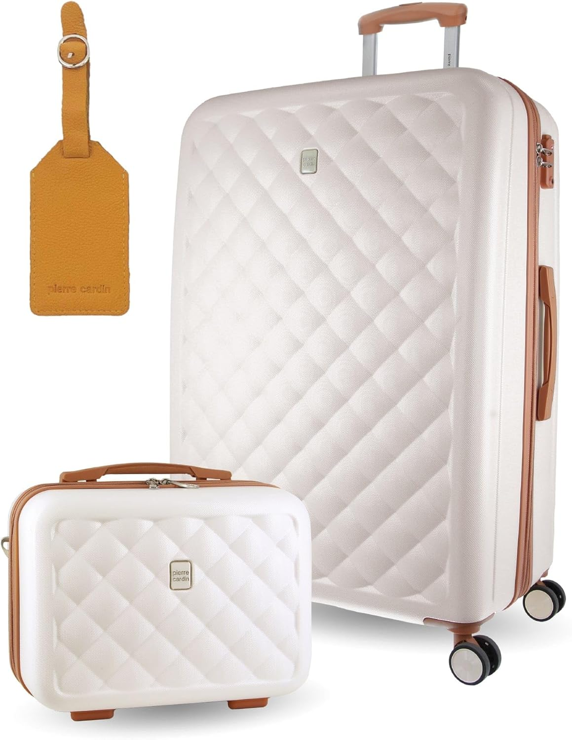 Pierre Cardin 80Cm Large Hard Shell Case in White