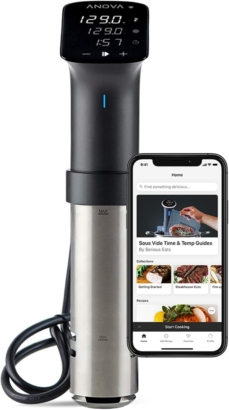 Sous Vide Precision Cooker Pro, 1200 Watts, Black and Silver image number 4