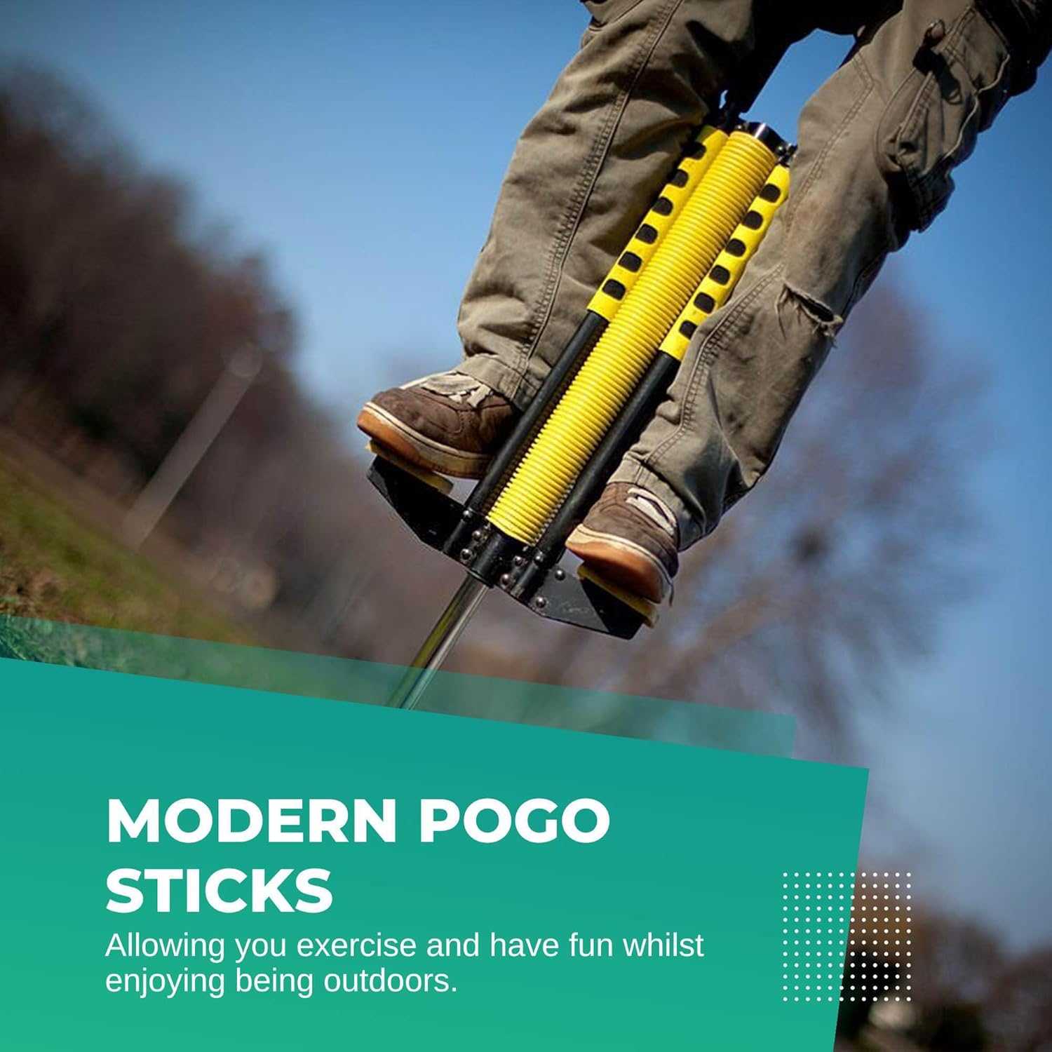 Black and Yellow Pogo Stick - Children'S Large Jumping Jackhammer Toy image number 6