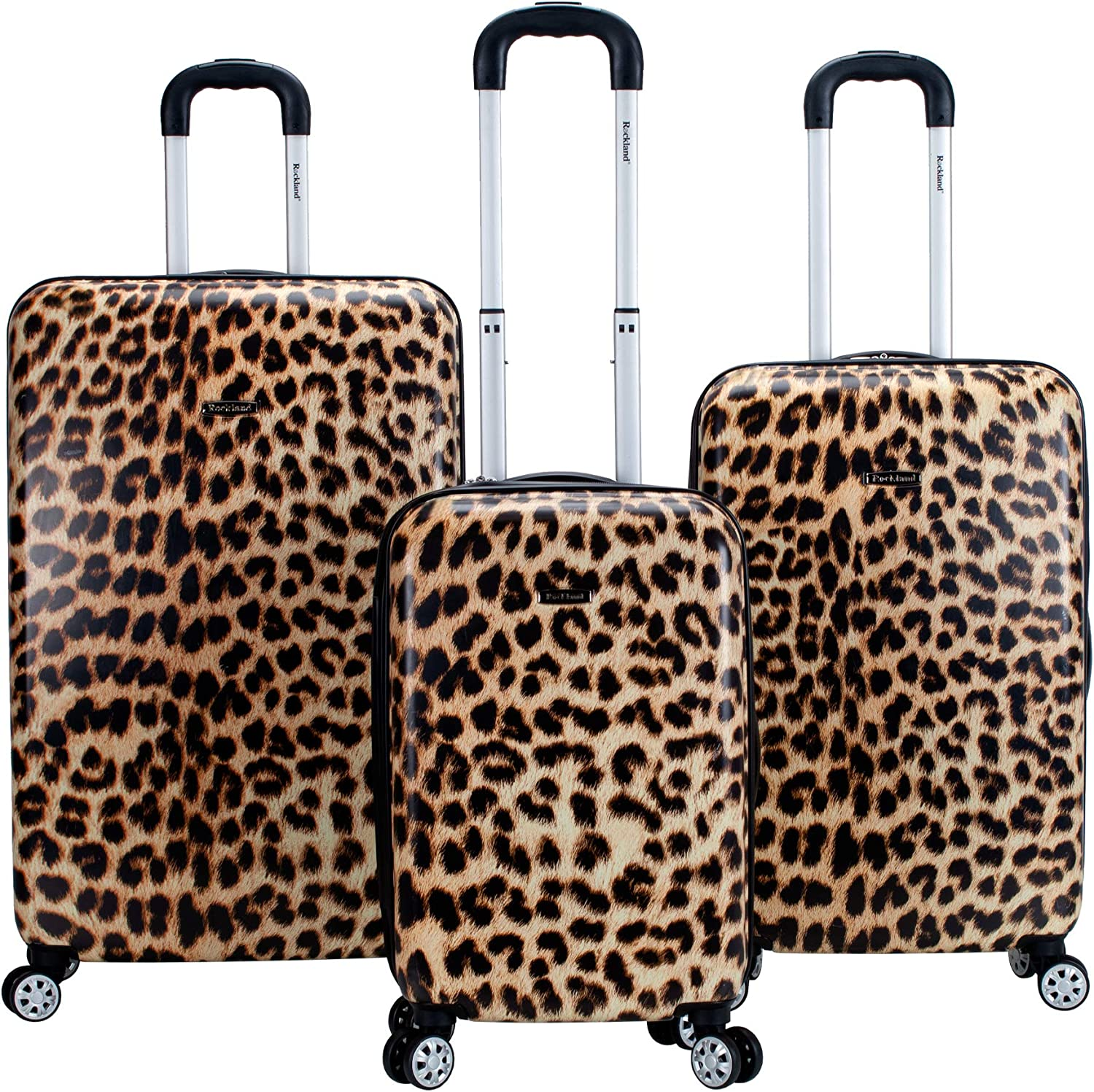 Rockland Luggage 3 Piece Upright Set, Leopard, Medium image number 1