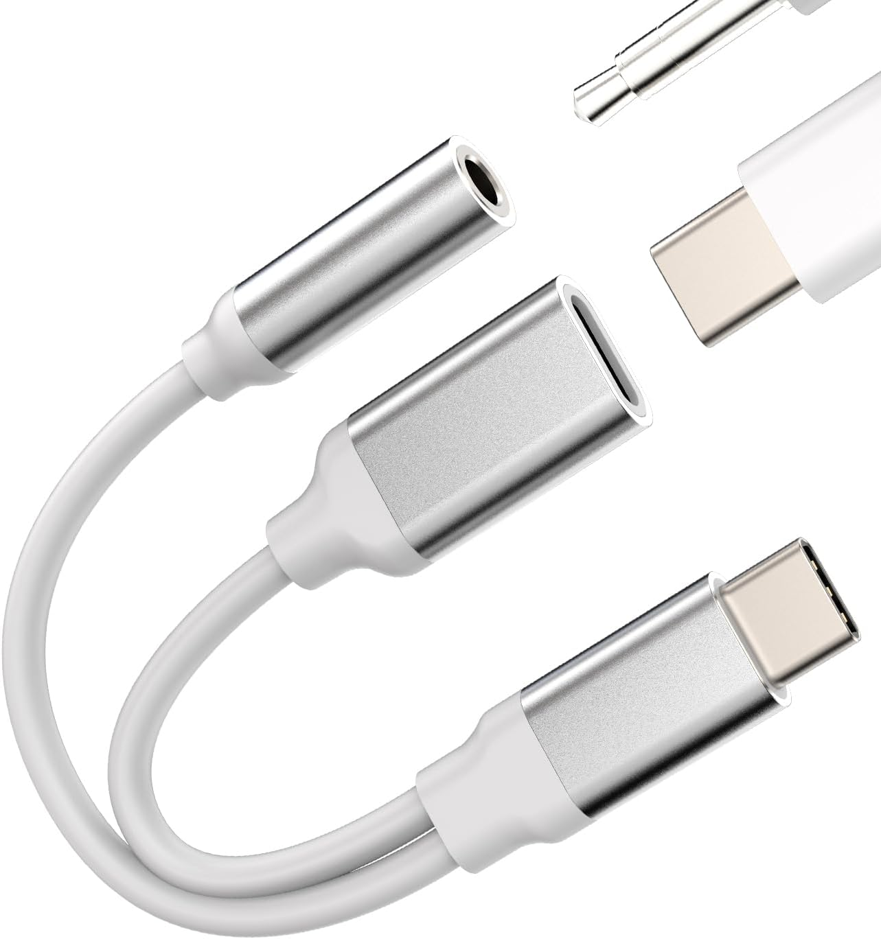 USB C to 3.5Mm Headphone Jack Adapter for Iphone(2 in 1)Type C Charging Cable Dongle for Samsung S23 Macbook Charger Accessories Car Stereo DAC AUX Audio Splitter for Apple 15Pro Max plus for Ipad Pro image number 4