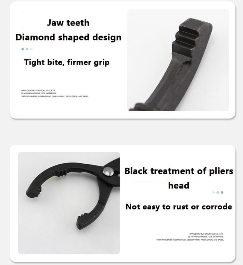 SOVYOULIVE Pro-Grade 12 Oil Filter Wrench Plier - Multi-Grip Jaw (Heavy Duty Forged Steel Tool for Stubborn Automotive & Machinery Filters） image number 1