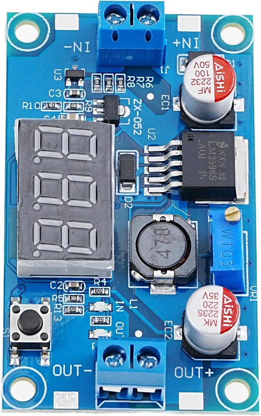 A-DIGISHUO 2Pcs LM2596 Adjustable with Display Buck Module (2Pcs Lm2596S with Display) image number 2