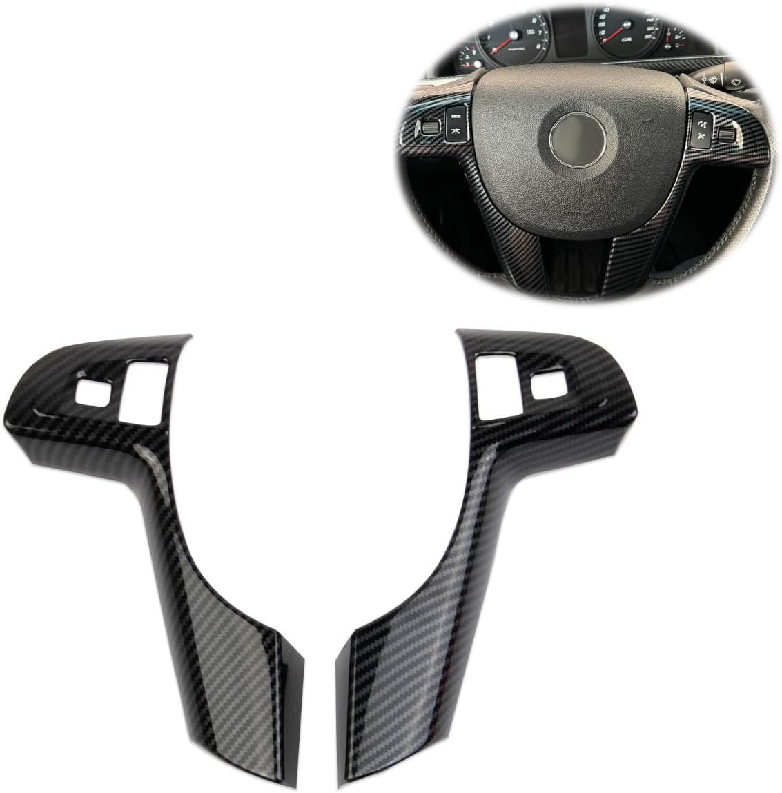 Korlot Carbon Fiber Style Interior Steering Wheel Cover Trim Accessories for Pontiac G8 image number 1
