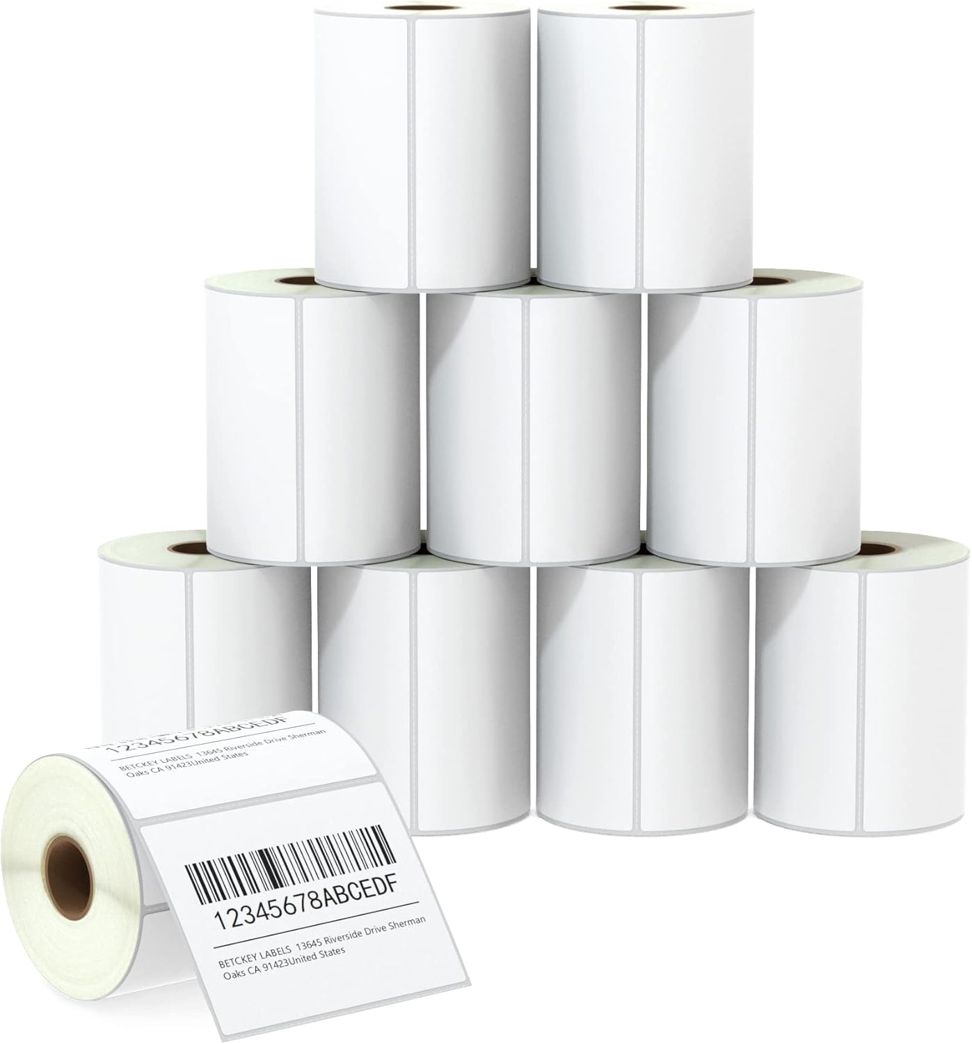 BETCKEY - 102Mm X 76Mm(4 in X 3 In) Perforated 500 Compatible with Zebra & More Printers [10 Rolls/5000 Labels] image number 4