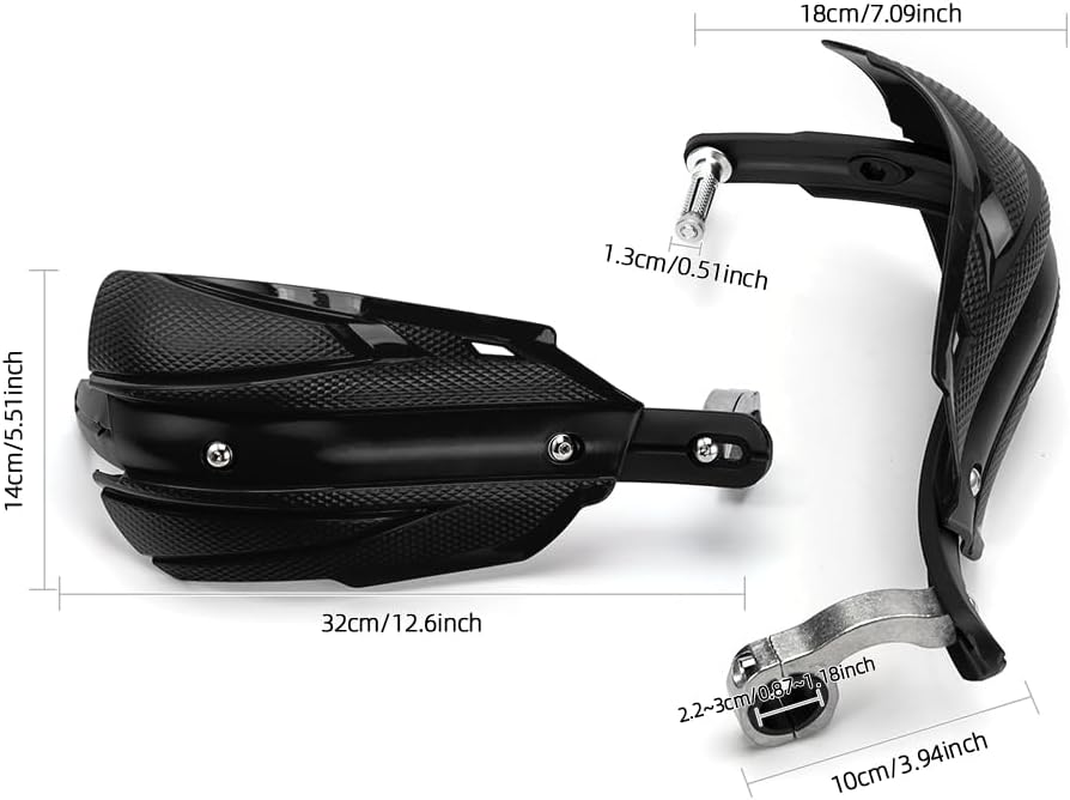 Handguards Motorcycle Handguards Universal, 7/8 in (22 Mm) ~11/8 in (29 Mm) Suitable for Off-Road Motorcycles and ATVS, Compatible with Yamaha YZ250 YZ250F TW200 XT250 XR650L (Black) - Blue image number 2