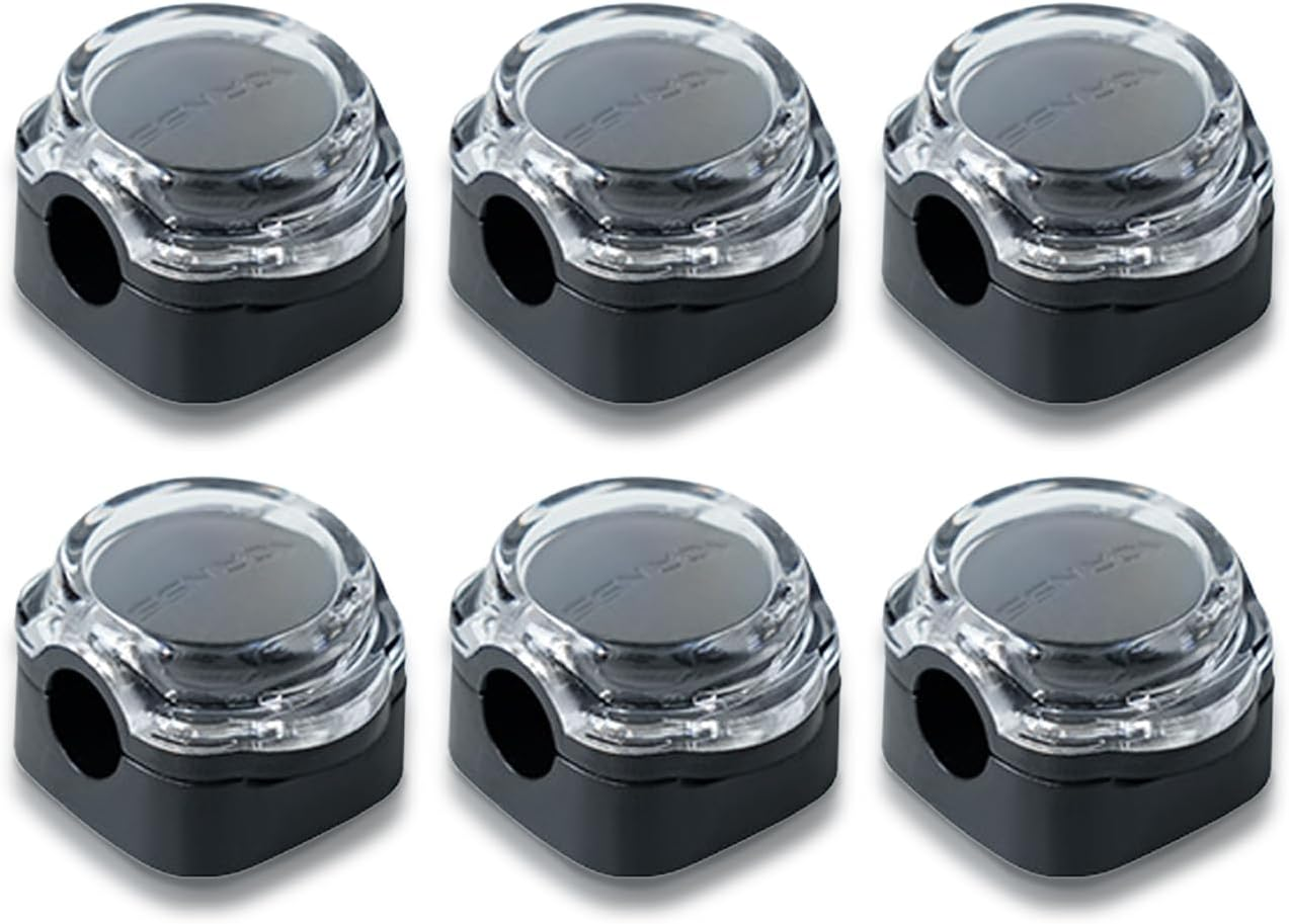 Boutsady 6-Pack Magnetic Cord Organizer - Heavy Duty Adhesive Cable Clips for Desk, Wall & Car - Universal Wire Management Solution for Home, Office & Kitchen (Transparent Black)