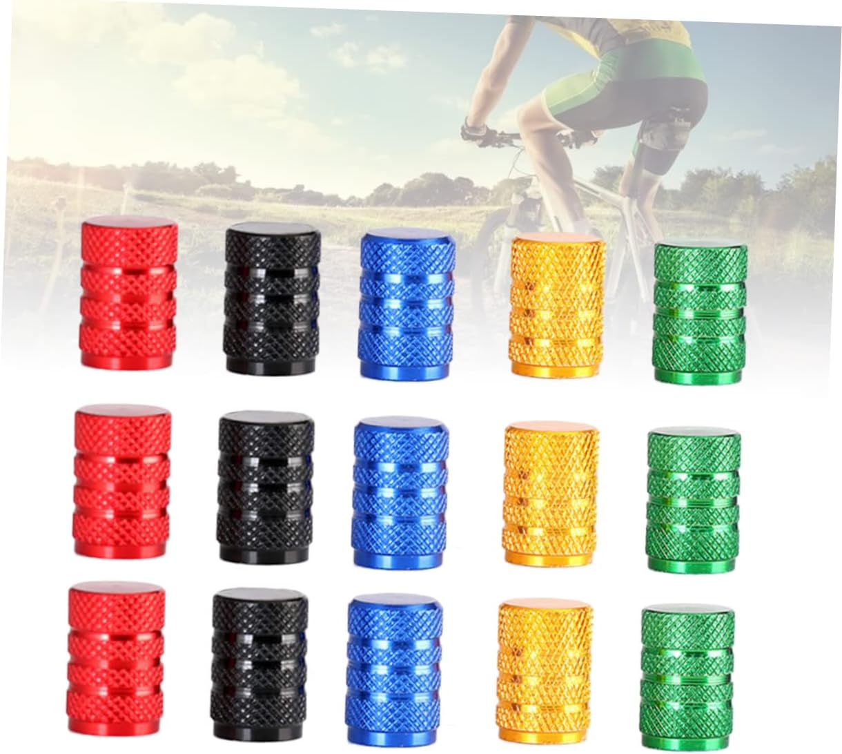 ULTECHNOVO 40Pcs Aluminum Tire Stem Caps Tyre Air Caps Lightweight Wheel Rims Stem Covers for Mountain Bike Car Truck Random Color image number 2