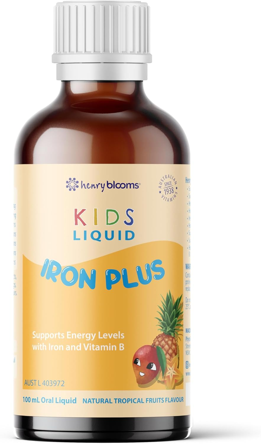Henry Blooms Kids Liquid Iron plus 100 Ml Oral Liquid image number 2