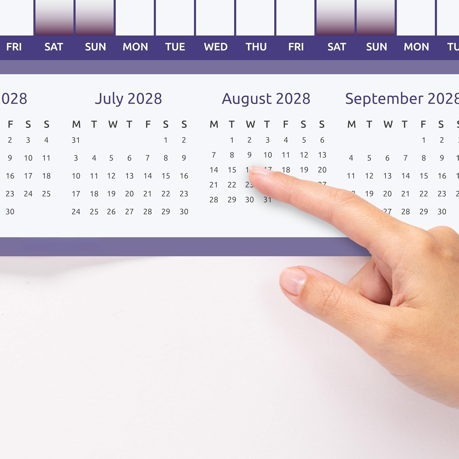 Evelay 2025 Wall Planner Calendar A2 Size (59.4Cm X 42Cm) Full Year to View Calendar for Home Office Work School (Rainbow) image number 3