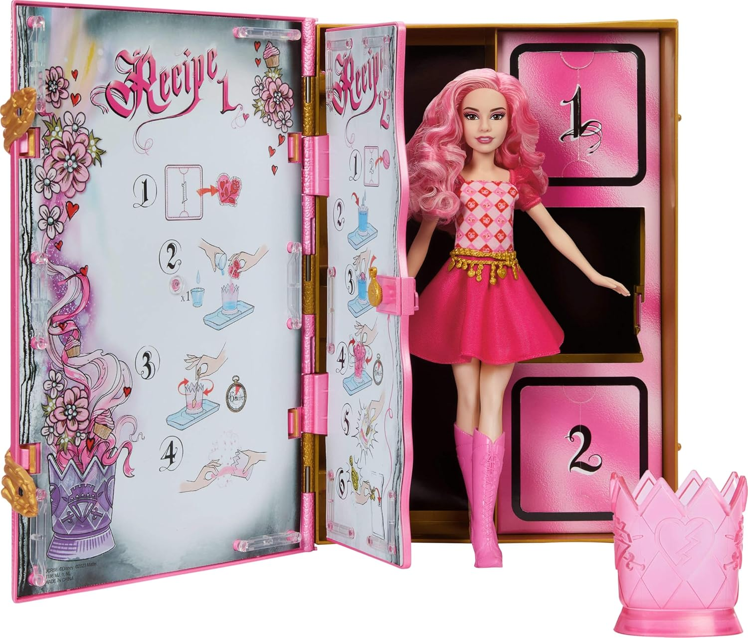 Mattel Disney Descendants: the Rise of Red Doll & Playset, the Sorcerer&rsquo;S Cookbook with Bridget, Young Queen of Hearts, Reveals with Fizz & Slime image number 3