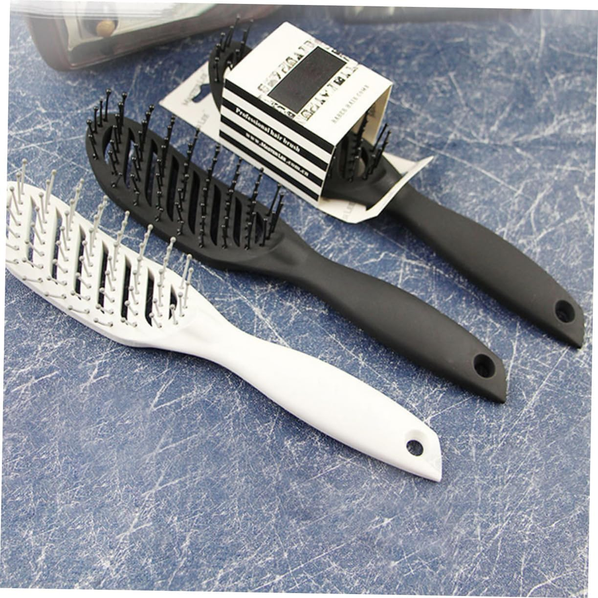 HAKIDZEL Lightweight Curved Ventilated Massage Hair Comb Styling Tool Hair Accessories Curl Comb Women Hairdressing Styling Plastic Massage image number 6