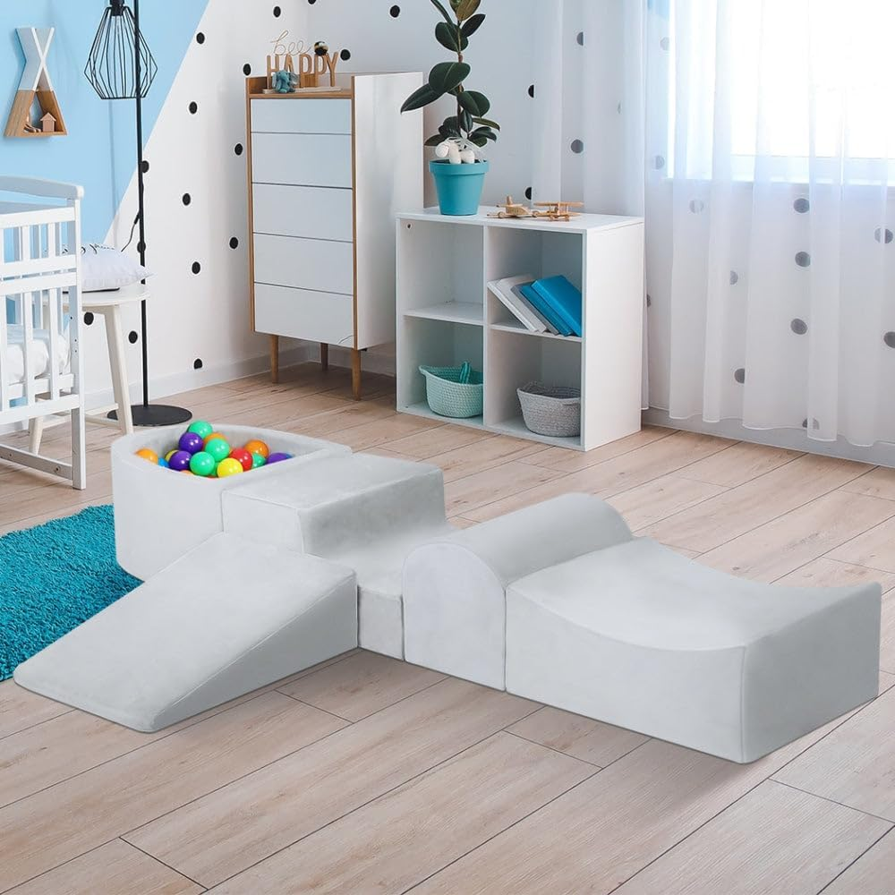 Bo Peep Foam Play Set Soft Blocks Durable Load-Bearing Detachable Washable Toys Indoor Playground Climbing Children Activity 5PCS (2 Small, 3 Medium) for Kids image number 4