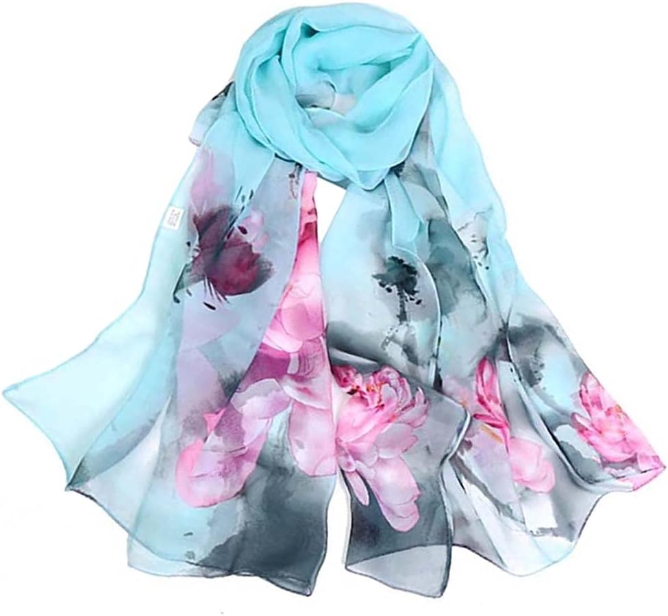 Acotavie Scarfs for Women Lightweight Print Floral Pattern Scarf Fashion Scarves Sunscreen Wraps Shawls image number 4