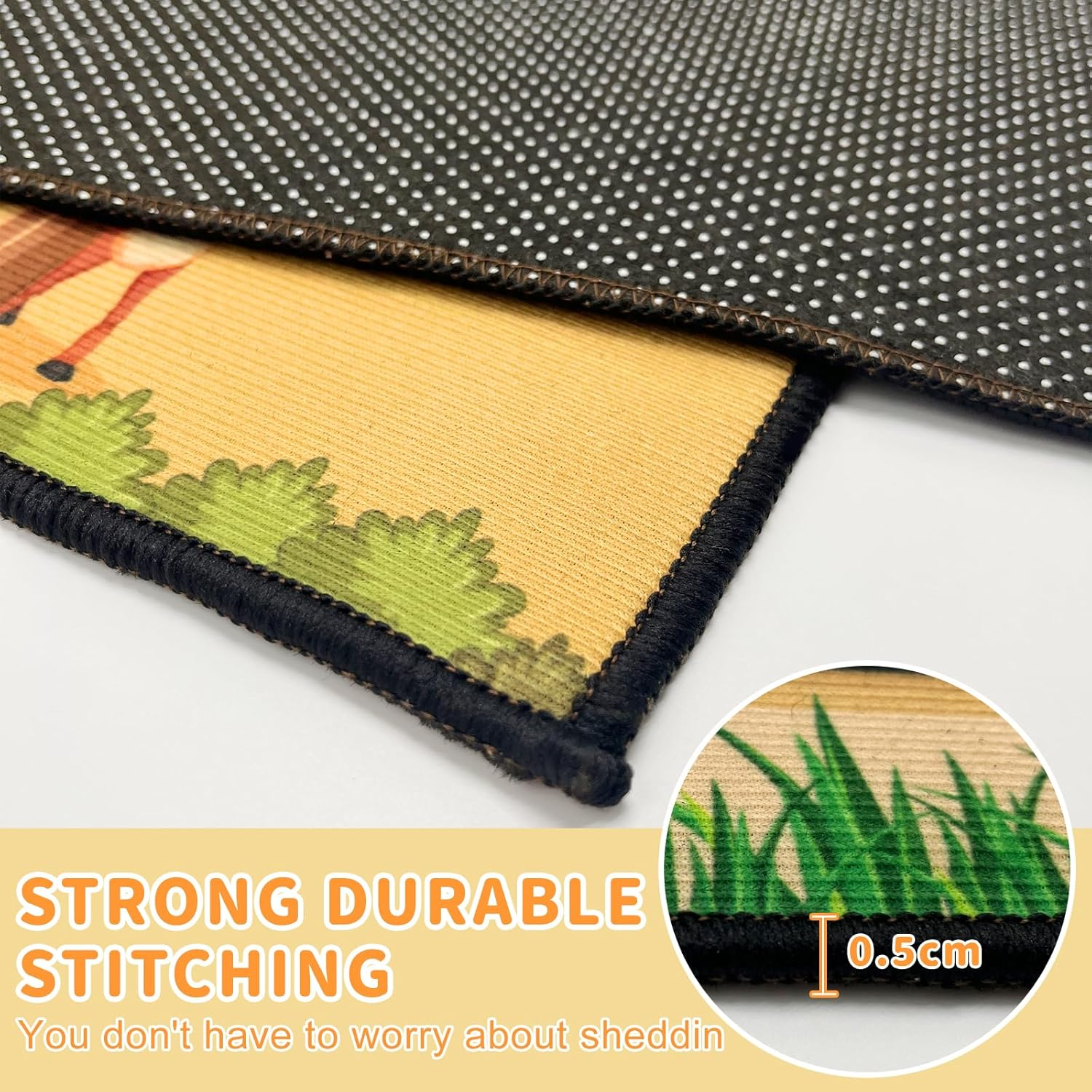 Kids Play Rug Carpet Town City Industrial Farm Road Car Mat 160X120Cm Kids Playmat Exercise Mat Learning Educational Area Rug for Children Boy Girl Kids Toddler Bedroom Playroom (Style C, 120X160Cm) image number 4