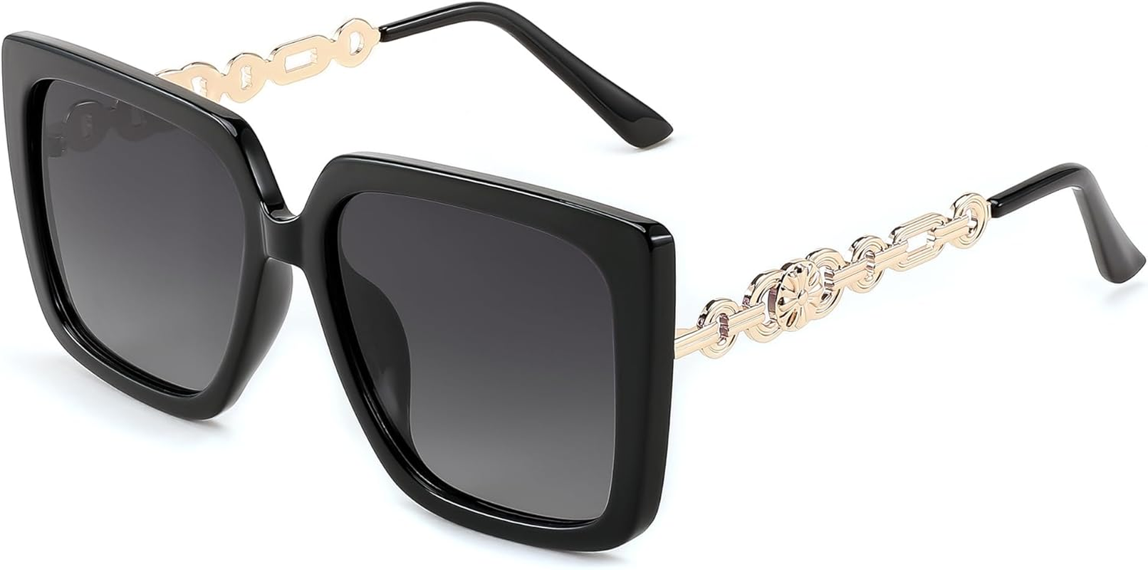 FEISEDY Trendy Polarized Cateye Sunglasses Womens Vintage Oversized Square Sunglasses UV400 Protection B0003