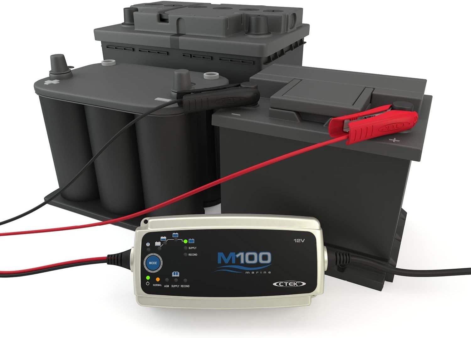 CTEK M100, Battery Charger 12V, Marine Charger and Maintainer, Reconditioning, AGM and Supply Mode, Connect and Forget, Float/Pulse Maintenance and with Comfort Connect Eyelet M8 Connectors image number 5