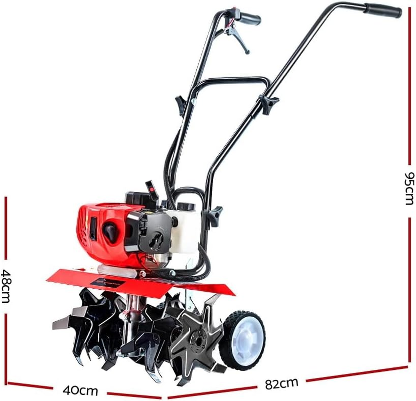 Giantz 88CC Tiller Rototiller Garden Cultivator 6 Blades Soil Power Rotary Hoe image number 1