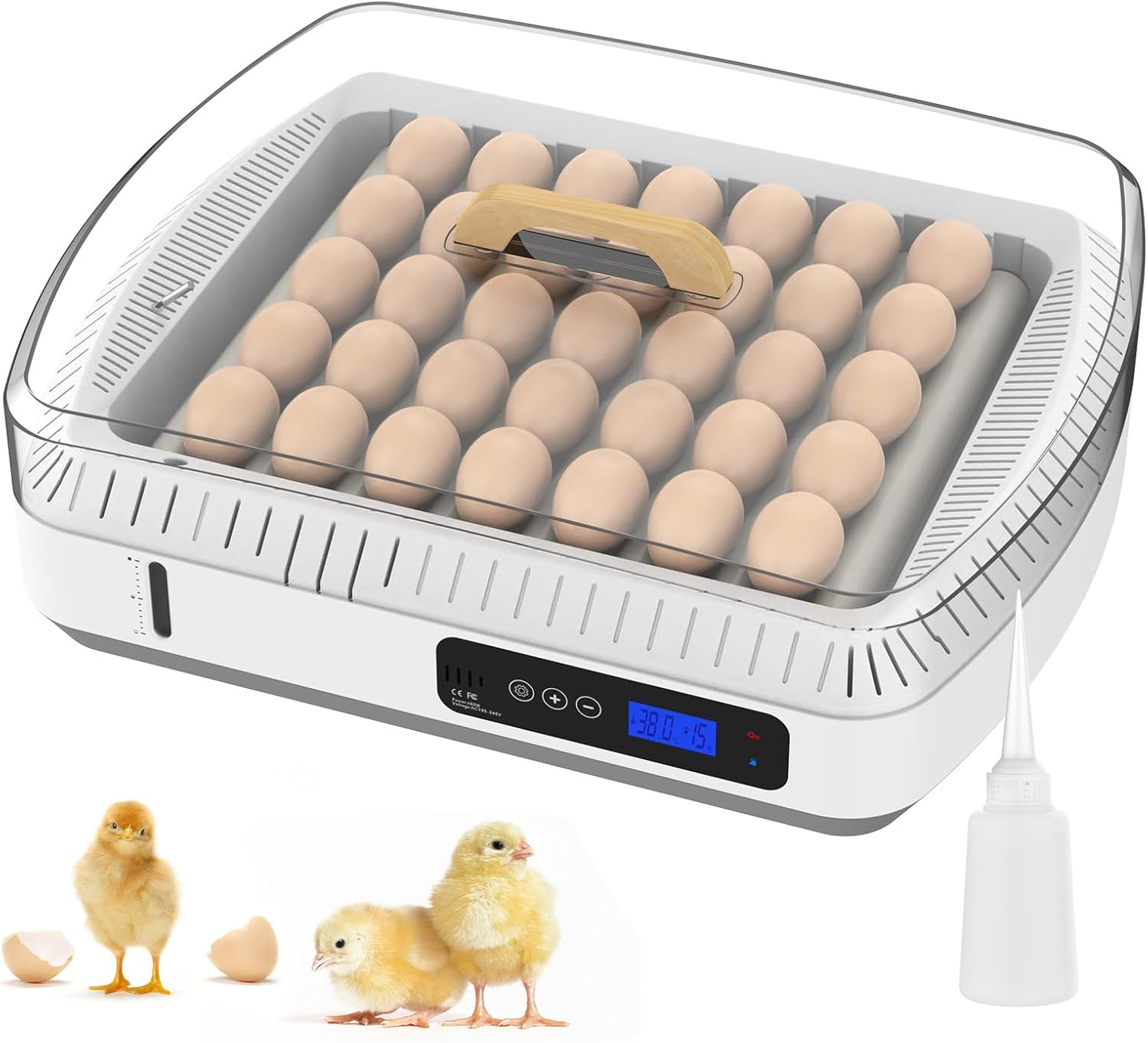 Advwin 35 Eggs Incubator for Hatching Chicken, Duckings and Turkey, Fully Automatic Egg Turning, Poultry Egg Incubator with Humidity Display, LED Candler image number 3