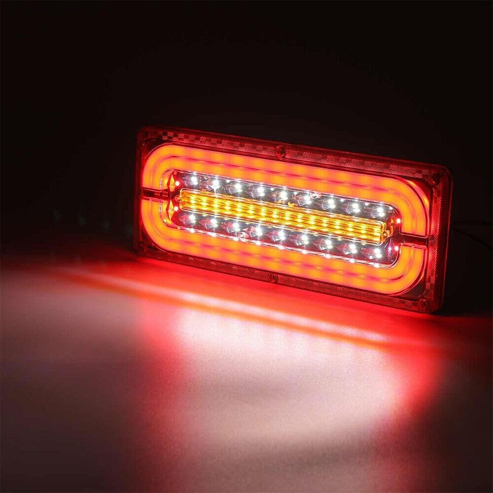 2 Pack LED Car Truck Tail Light, Rear Light, Stop Brake Indicator Signal Lamp, Fit for 24V Lorries, Trucks, Trailers