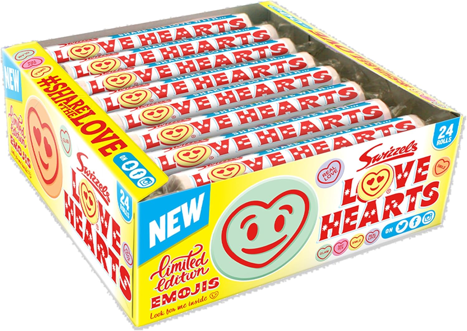 Swizzels Giant Love Hearts,24 Count (Pack of 1) image number 2