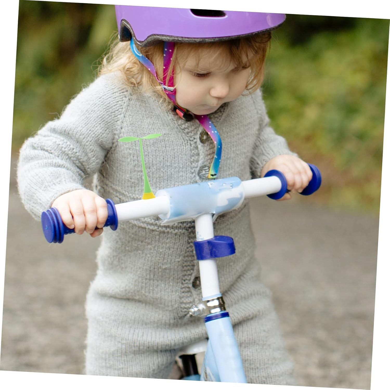 BELLIFFY Creative 3D Car Roof Bean Sprout Decoration 2Pcs Cute Rubber Sprout Stickers for Boys and Girls Bicycles and Motorcycle Helmets Yellow Base Universal Fit