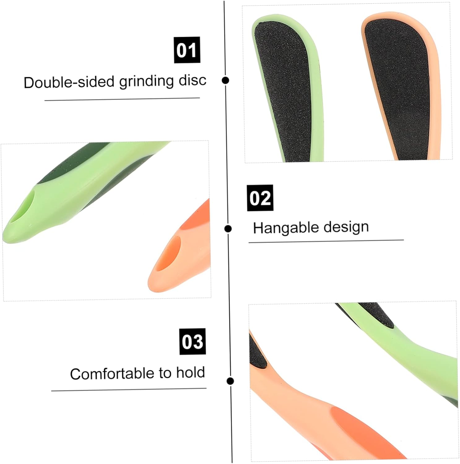 SAFIGLE 2Pcs Professional Pedicure Foot Care Tools for Heels Skin Athlete Foot Treatment Nail Dead Skin Remover Pumice Grinder image number 4