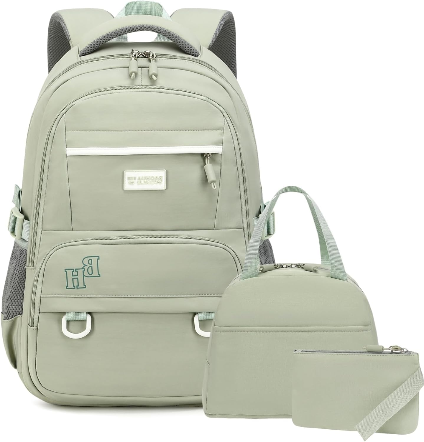 School Backpack for Teen Girls Boys Casual Daypack Backpacks with Lunch Box Middle High School College Bookbag Set