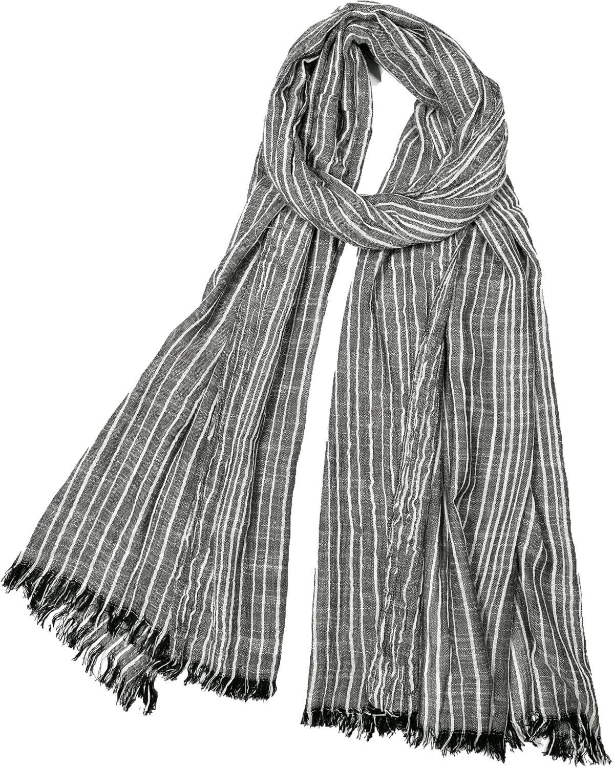 Shanlin Unisex Cotton-Linen Scarves for Men and Women - 3Clr-Beige-Gw image number 3