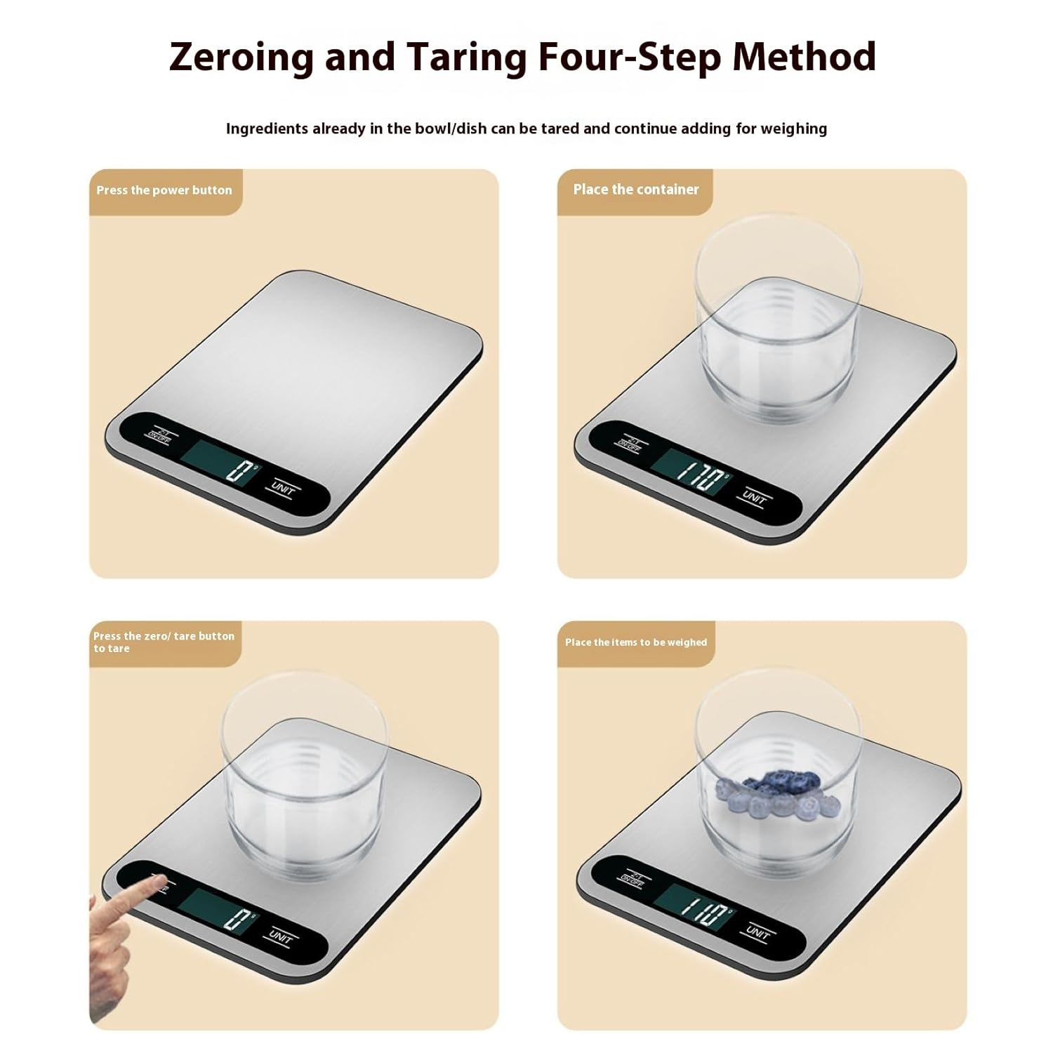 Kitchen Digital Scales - 10Kg Smart Rechargeable Food Scale with Precision Measurement Rechargeable/Power/Battery Triple Power Options image number 2