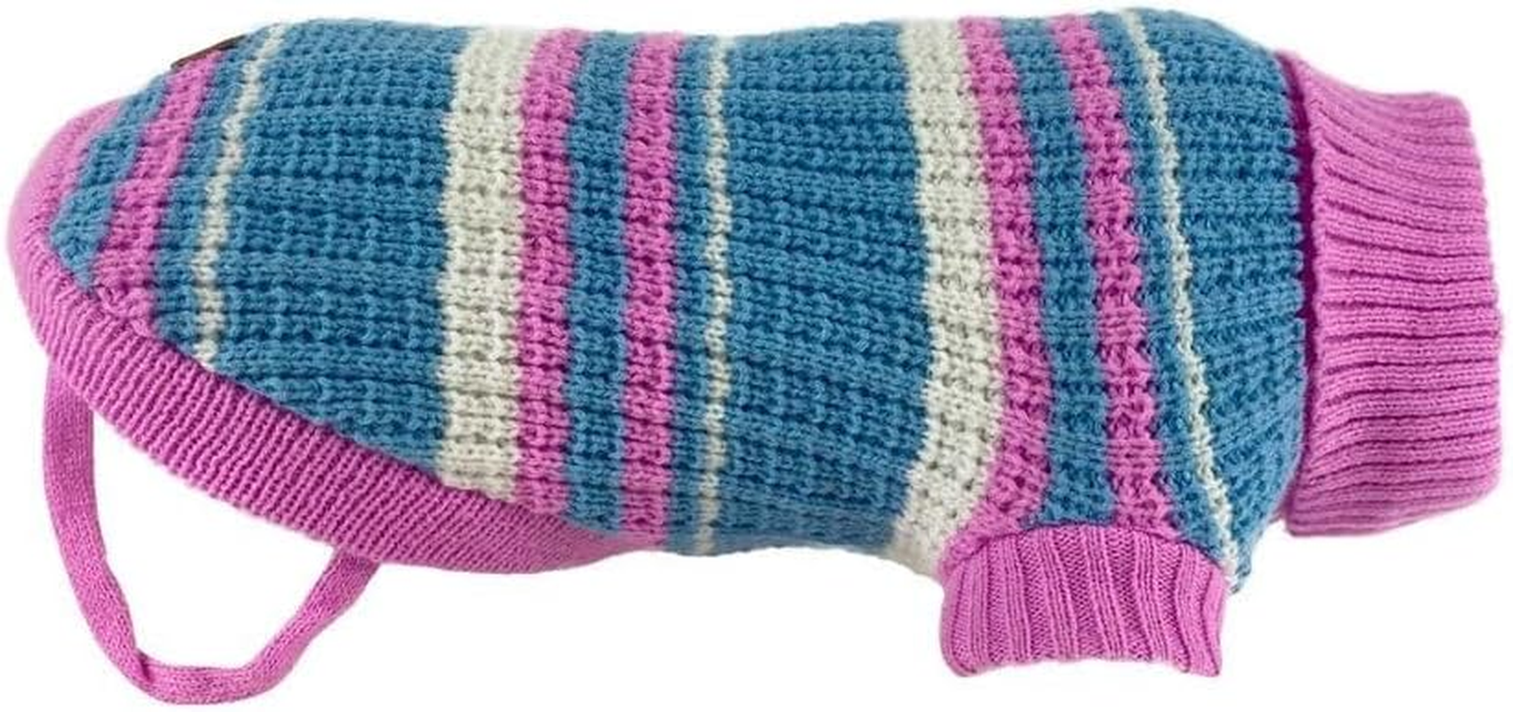 Huskimo Dog Jumper Ski Lodge Pink 27Cm &ndash; Soft Dog Sweater, Stretch Fit, Machine Washable, Winter Dog Clothing